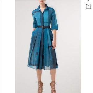 AKRIS
Belted printed cotton voile shirt dress!!